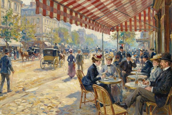 Terrace du Café Fleuri, Noon — an imaginary Impressionist painting in the exhibition LICHTRAUSCH Terrace du Café Fleuri, Noon — an imaginary Impressionist painting in the exhibition LICHTRAUSCH