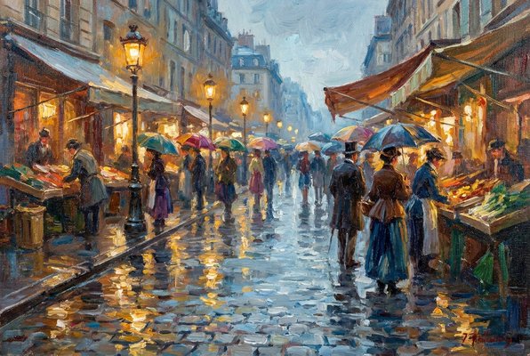 Market Street in Summer Rain — an imaginary Impressionist painting in the exhibition LICHTRAUSCH Market Street in Summer Rain — an imaginary Impressionist painting in the exhibition LICHTRAUSCH