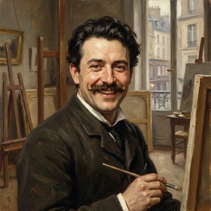 Portrait of Léon Brassart, fictional Impressionist painter Portrait of Léon Brassart, fictional Impressionist painter
