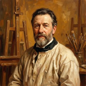 Portrait of Auguste Devraine, fictional Impressionist painter Portrait of Auguste Devraine, fictional Impressionist painter