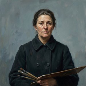 Portrait of Marguerite Foll, fictional Impressionist painter Portrait of Marguerite Foll, fictional Impressionist painter